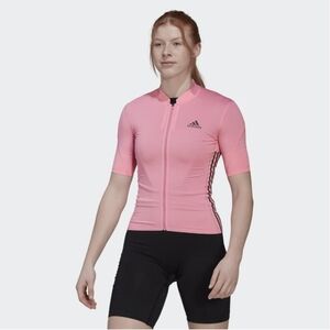 NWT Adidas Pink and Black Cycling Jersey